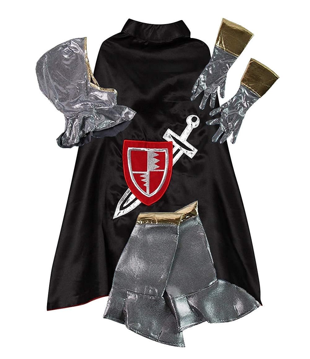 男童骑士斗篷,帽子和手套装扮配饰套装(选择尺寸)